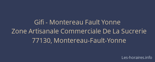 Gifi - Montereau Fault Yonne