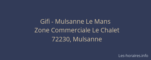 Gifi - Mulsanne Le Mans