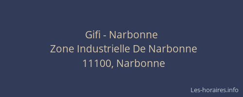 Gifi - Narbonne