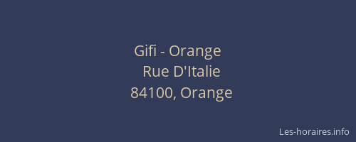 Gifi - Orange