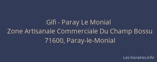 Gifi - Paray Le Monial