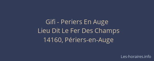 Gifi - Periers En Auge