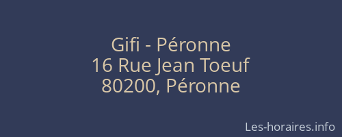 Gifi - Péronne