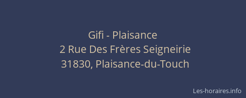 Gifi - Plaisance