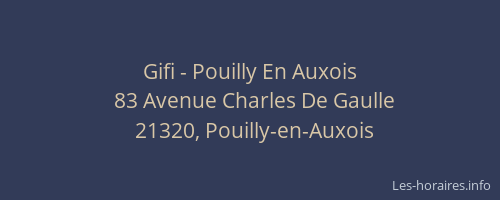 Gifi - Pouilly En Auxois