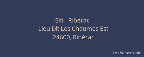 Gifi - Rib&eacute;rac