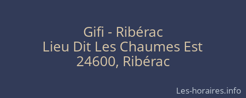 Gifi - Ribérac