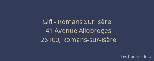 Gifi - Romans Sur Isère