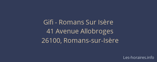 Gifi - Romans Sur Is&egrave;re