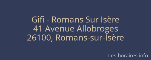 Gifi - Romans Sur Isère