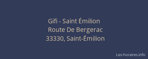 Gifi - Saint Émilion