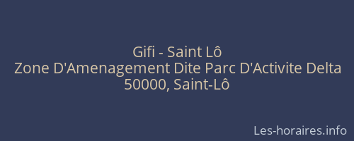 Gifi - Saint Lô