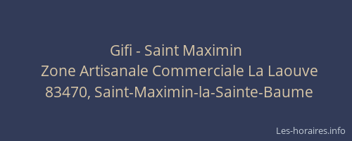Gifi - Saint Maximin