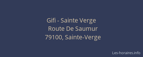 Gifi - Sainte Verge