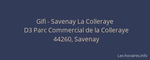 Gifi - Savenay La Colleraye