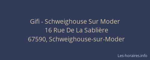 Gifi - Schweighouse Sur Moder