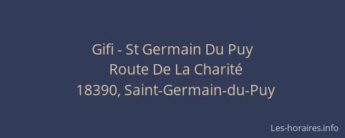 Gifi - St Germain Du Puy