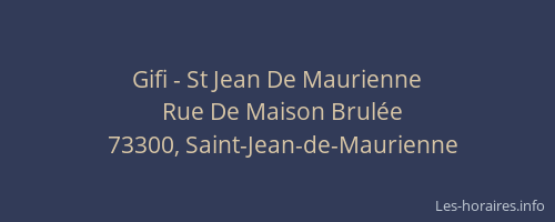 Gifi - St Jean De Maurienne