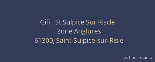 Gifi - St Sulpice Sur Riscle