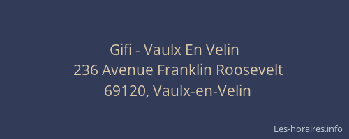 Gifi - Vaulx En Velin