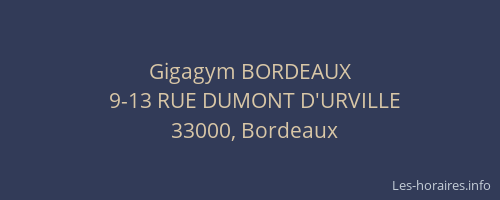Gigagym BORDEAUX