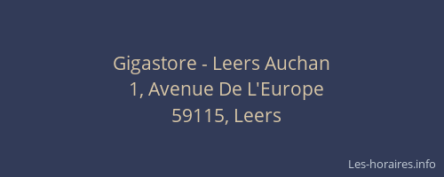 Gigastore - Leers Auchan