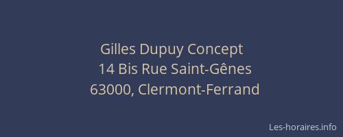 Gilles Dupuy Concept