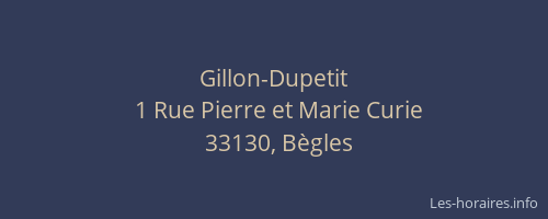 Gillon-Dupetit