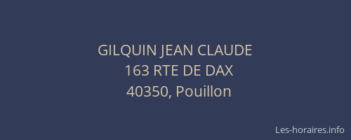 GILQUIN JEAN CLAUDE