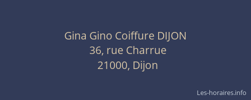 Gina Gino Coiffure DIJON