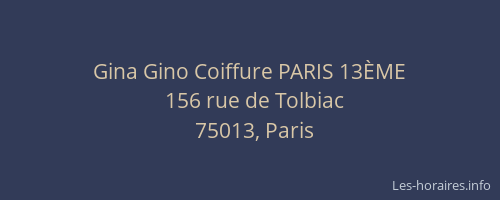 Gina Gino Coiffure PARIS 13ÈME