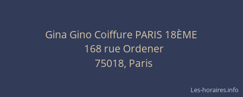 Gina Gino Coiffure PARIS 18ÈME