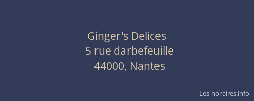 Ginger's Delices
