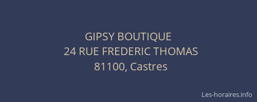 GIPSY BOUTIQUE