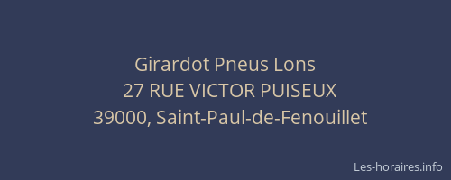 Girardot Pneus Lons