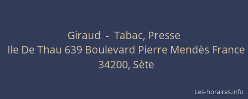 Giraud  -  Tabac, Presse