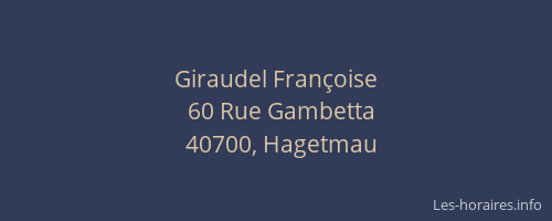 Giraudel Fran&ccedil;oise
