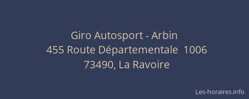 Giro Autosport - Arbin