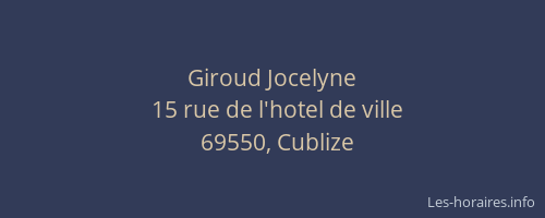 Giroud Jocelyne