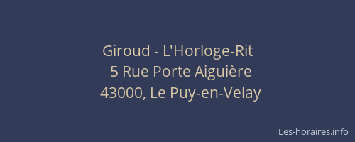 Giroud - L'Horloge-Rit
