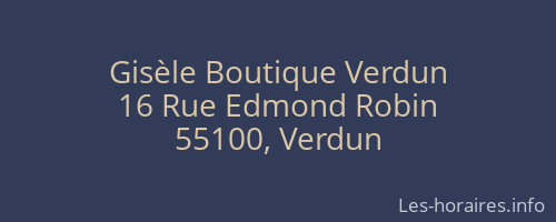 Gisèle Boutique Verdun