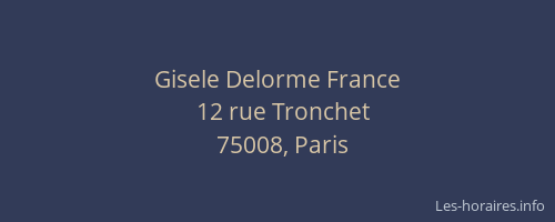 Gisele Delorme France