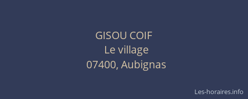 GISOU COIF