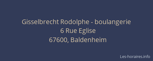Gisselbrecht Rodolphe - boulangerie