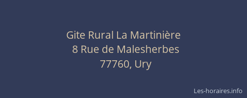 Gite Rural La Martinière