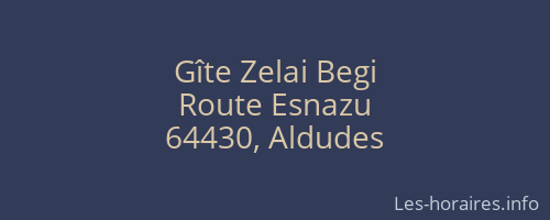Gîte Zelai Begi