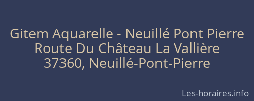 Gitem Aquarelle - Neuillé Pont Pierre