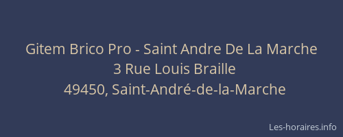 Gitem Brico Pro - Saint Andre De La Marche
