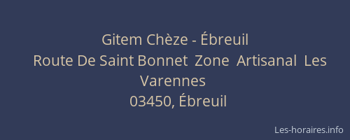 Gitem Chèze - Ébreuil