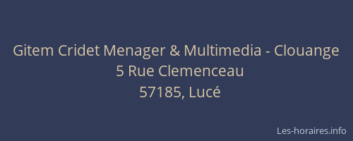 Gitem Cridet Menager & Multimedia - Clouange